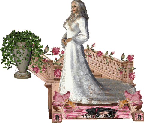 sposa sul ponte con tante rose glitter